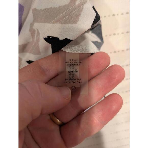 Calvin Klein Chevron Print Sleeveless Tank Top Womens Large Polyester - Picture 8 of 12